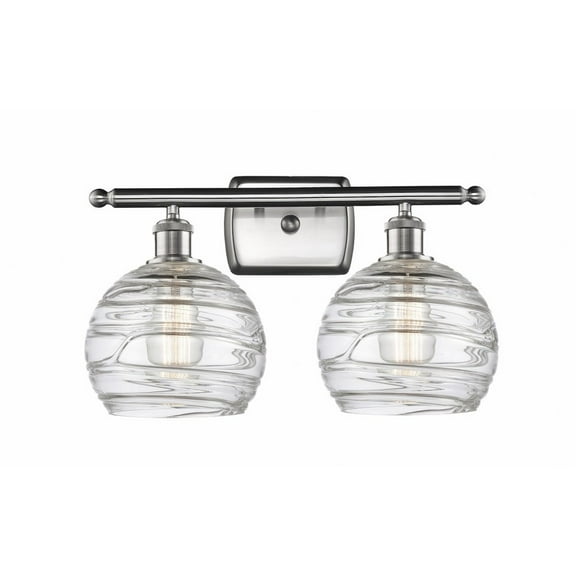Innovations 516-2W-SN-G1213-8-LED Deco Swirl 2 Light Bath Vanity Light part of the Ballston Collection, Brushed Satin Nickel