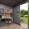 Gotland 10FT x 8FT Metal Storage Shed for Outdoor with Design of
