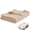 Beige-Throw (50"x60"), variant on Cotton Muslin Blanket With Ruffled Edges Soft Pleated Crinkle Bedspread For & Queen Size Bed Breathable Lightweight Stylish Throw Decorative Home Gift