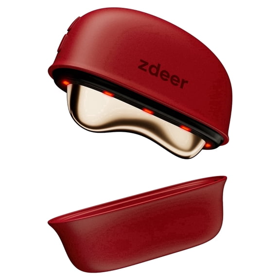 Zdeer LED Red Light Therapy Facial & Neck Massager – Heated Gua Sha Facial Sculpting Device with Vibration for Firming & Lifting, Perfect Christmas & Valentine’s Day Gift for Her