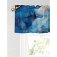 thumbnail image 6 of Valances for Windows Marble Dark Rod Pocket Cafe Window Treatments Valance Curtains for Kitchen Bathroom Laundry Basement Windows 42"x18", 6 of 9