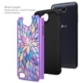 thumbnail image 4 of LG Fiesta 2 LTE, Fiesta, LG X Power 2 Case, LG X Charge, Dual Layer [Shockproof] Cover - Rainbow Flower, 4 of 4