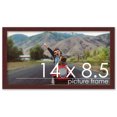 thumbnail image 2 of 8.5x14 Classic Modern Brown Picture Frame - UV Acrylic, Foam Board Backing, Hanging Hardware, 2 of 8