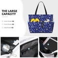 thumbnail image 3 of Fotbe Golden Snowflakes Royal Blue Bolsa de Viaje para Playa - Resistente al Agua, Bolsa Tote de Gran Capacidad y Ligera con 7 Bolsillos para Mujeres y Hombres, 3 of 7