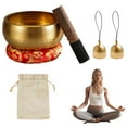 thumbnail image 6 of Tibetan Singing Bowl Set Handmade Singing Thumb Sound Bowl Base Brass Meditation Supplies Singing Stress New Bowl Relief Yoga, 6 of 7