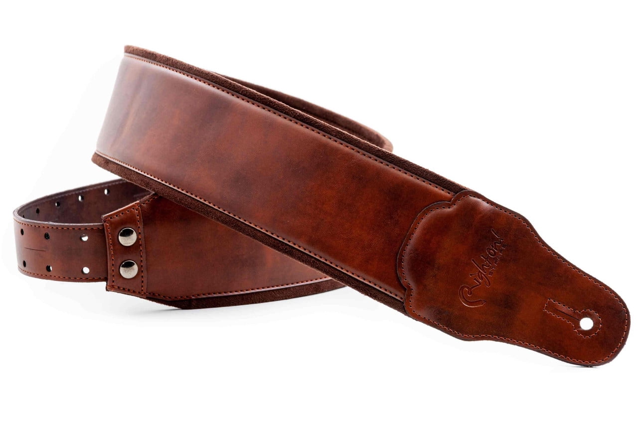 RightOn! Bassman Charm-80 Bass Guitar Strap - Brown