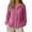 Hot Pink, variant on QASIEATN Women's Summer Solid Color Thin Balloon Sleeve Retro Vacation Style Cotton Linen Sun Shirt Women's Blouse Fall Fashion Outfits