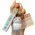 thumbnail image 4 of LYMAYTER Hollow Alloy Ring Backpack Decoration Gift - Cute Resin Keychain with Bell and 3D Letter Strap, 4 of 6