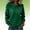 Green, variant on Fun Green St. Patrick's Day Loose Casual Pullover Sweater Long Sleeve Crew Neck Top Printed Design Suitable for Daily Wear Green S