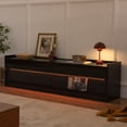 thumbnail image 6 of Mirod Modern TV Stand with Ample Storage,4 Drawer Design with Tempered Glass ,Built-in Charging Ports and Ambient LED Lighting ,Versatile for Any Decor Style, 6 of 10