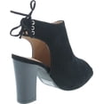 thumbnail image 5 of Chase & Chloe Marcy-1 Women's Back Lace Up Cut Out High Block Heel Ankle Booties, Black, 6, 5 of 7