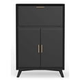 thumbnail image 4 of Alpine Furniture Flynn Large Bar Cabinet With Drop Down Tray in Black, 4 of 6