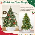 thumbnail image 5 of Gynky Christmas Tree Collar Christmas Tree Skirts Christmas Tree Stand Collar Basket Round Base Cover Shiny Glitter 23.6 inch silver, 5 of 7