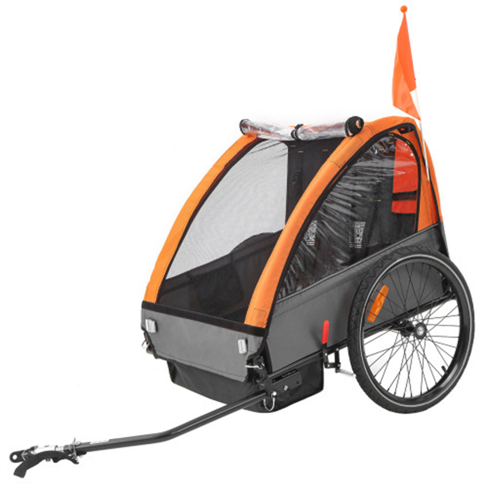 Bike Trailer for Kids Toddlers, Suitable for 1 to 2 Kids, Age for 12+ Months, Maximum Load 88