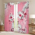 thumbnail image 2 of Homewish Girly Pink Marbling Blackout Curtains Set of 2 (52x84 Each), Chic Fashion Flower Floral Window Curtains, Abstract Ombre Curtains and Drapes, Black Out Curtains Decor, 2 of 6