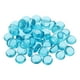 thumbnail image 1 of Uxcell 50 Paquete de Canicas de Vidrio Planas, Piedras de Vidrio Decorativas, Perlas de Mármol, Rellenos de Jarrón para Artes Decorativas en el Hogar, Azul Cielo (12-14mm), 1 of 6