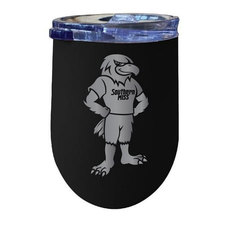 

R & R Imports ITWE-C-SMS20B Southern Mississippi Golden Eagles 12 oz Insulated Wine Stainless Steel Tumbler Black