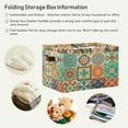 thumbnail image 6 of Coolnut Mandala Storage Basket with Handles Collapsible Storage Bins Canvas Fabric Storage Organizer for Shelves Closet Bedroom Living Room 1Pack Decor Gifts, 6 of 7
