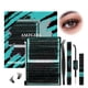 thumbnail image 1 of Kit de racimos de pestañas AMZGIRL LASH 320 piezas 80-100D con adhesivo y sello, 1 of 9