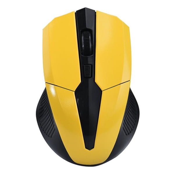 Seitruly 2019 nuevo ratón inalámbrico 2,4G portátil óptico 4 botones 2000 DPI ratones ergonómicos para ordenador PC portátil Juegos de teclado y mouse para computadora Amarillo