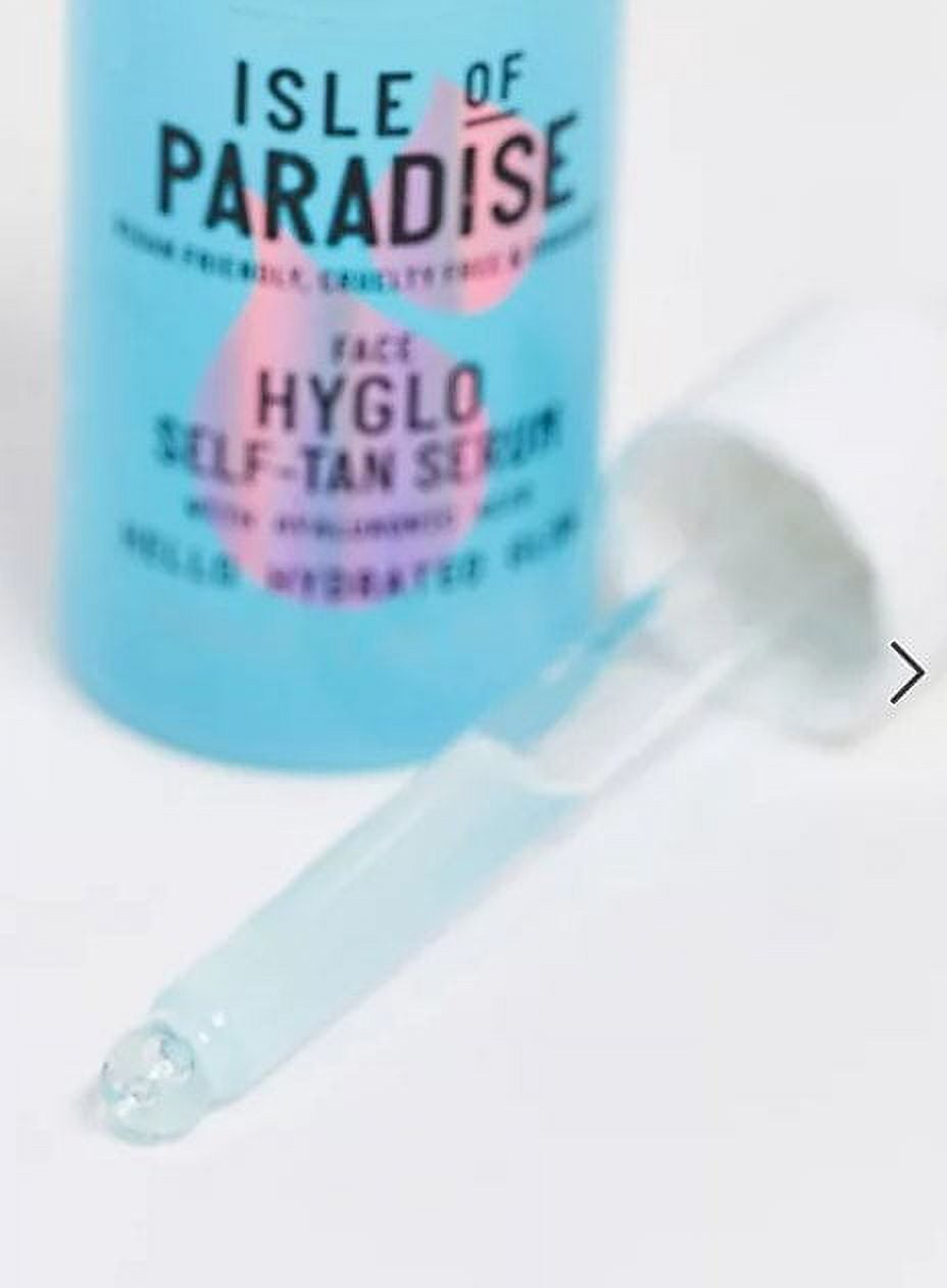 Isle of Paradise Hyglo Face Hyaluronic Self Tan Serum - Hydrating and Brigtening Gradual Tan Facial Serum, Vegan and Cruelty Free, 1.01 Fl Oz