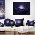 thumbnail image 4 of Designart Blue White Fractal Flowers - Floral Throw Pillow - 16x16, 4 of 5