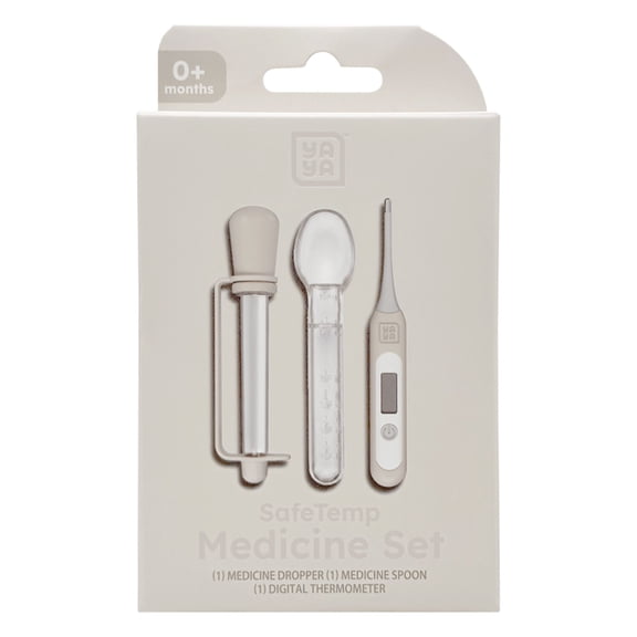 YAYA Safe Temp Baby Medicine Set, Includes Digital Thermometer, Medicine Dropper, Medicine Spoon