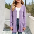 thumbnail image 2 of fatyb Girls Long Cardigan Button down Open Front Long Sleeve Sweater Cardigans Soft Outerwear with Pockets, 2 of 5