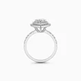 thumbnail image 3 of Aura Jewel 1.9 Ct Pear Cut Diamond Engagement Ring - 14K White Gold Plated Wedding Ring for Women's - Proposal Ring for Sister - Gorgeous Double Halo Anniversary Gift for Her - Graduation Gift, 3 of 3