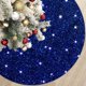 thumbnail image 1 of Falda para árbol de Navidad MODFUNS, lentejuelas azules, 116 cm de diámetro, 1 of 6