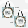 thumbnail image 3 of Xecao World Travel for Tote Bag: spacious with inner pockets, ideal for work, shopping, or travel., 3 of 9