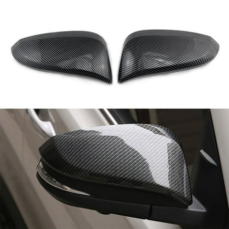 NS Car Side Rear View Mirror Guard Cover Caps Trims Exterior Decoration Accessories for Revo 2015-2018, Carbon Fiber Look