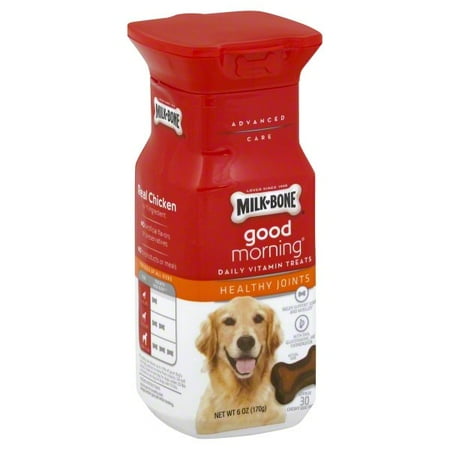 - Milk-Bone Good Morning Daily Vitamin Dog Treats, Healthy Joints, 6 Oz.