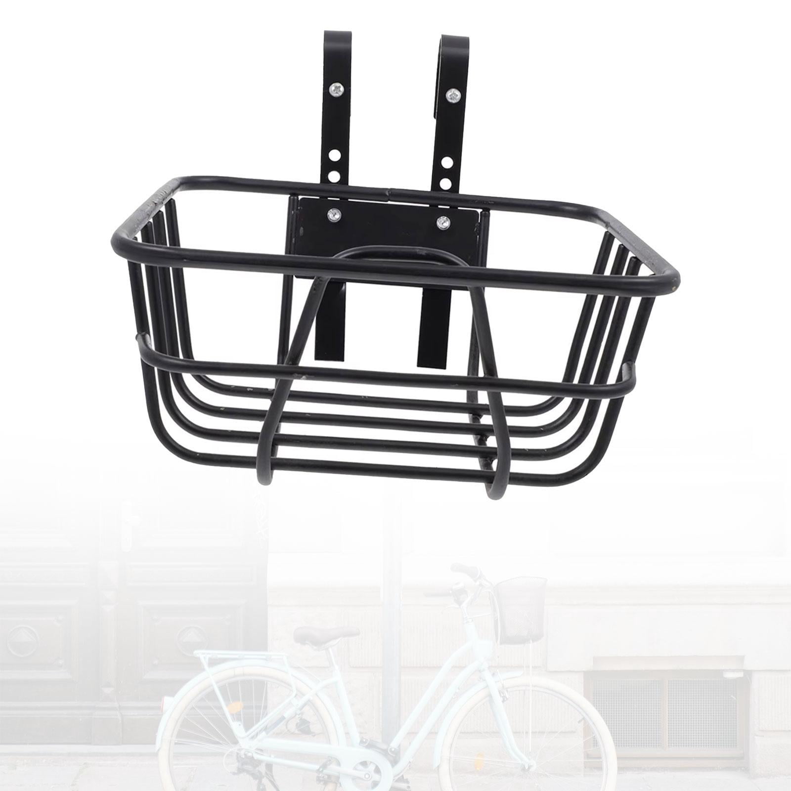 Baoblaze Bike Basket Front Basket Carrying Iron Bike Frame Basket Bike Cargo Rack 23cmx23cmx12cm