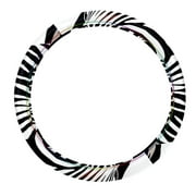 Zebra 14.5 Inch Printing PVC Leather Car Wheel Cover Steering Wheel Cover Auto Accessories