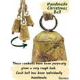thumbnail image 3 of HIGHBIX Set of 3 Giant Harmony Cow Bells Huge Vintage Handmade Rustic Lucky Christmas Hanging Cone Bells (X-Large), 3 of 5