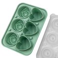 thumbnail image 1 of MesaSe 1pcs 6 Grid Rose Heart Combination Ice Tray Molds Ice Maker Silicone Freezer Reusable Molds, 1 of 6