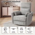 thumbnail image 4 of Homall 360° Swivel Nursery Recliner Power Swivel Rocker Recliner Chair with 2 Pillows Comfy High Back Adult Glider Rocker for Living Room,Loop Yarn Gray, 4 of 8