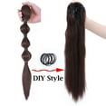 thumbnail image 3 of Benehair Claw on Ponytail Clip in Bubble Braid Pony Tail Hair Extensions For Women 18" Dark Blonde, 3 of 7