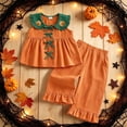 thumbnail image 5 of GCETTIC Halloween Toddler Baby Girl 2‑Piece OutfitTop Pants Cute Casual Fall Clothing Set for Little Girls Size,3-4 Years, 5 of 9