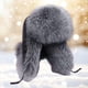 thumbnail image 5 of Gorro de invierno con protección auditiva, gorro Ushanka para correr al aire libre y motocicleta. gris, 5 of 7