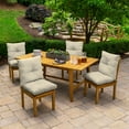 thumbnail image 3 of ARDEN Outdoor Plush Modern Tufted Blowfill Dining Chair Cushion, 21 x 40, Water Repellent, Fade Resistant, Tufted Cushion for Dining and Bistro Chairs, Tan Leala, 3 of 8