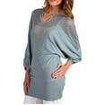 thumbnail image 1 of $248 ELIE TAHARI Dora LACE Trim SWEATER Rainstorm DOLMAN Sleeve TOP Ribbed WAIST, 1 of 1