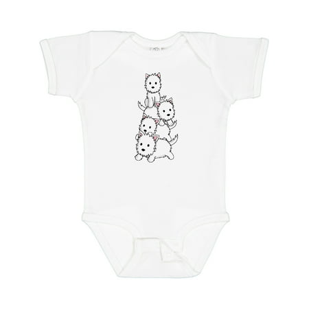 

Inktastic Kawaii Westie Stack Gift Baby Boy or Baby Girl Bodysuit