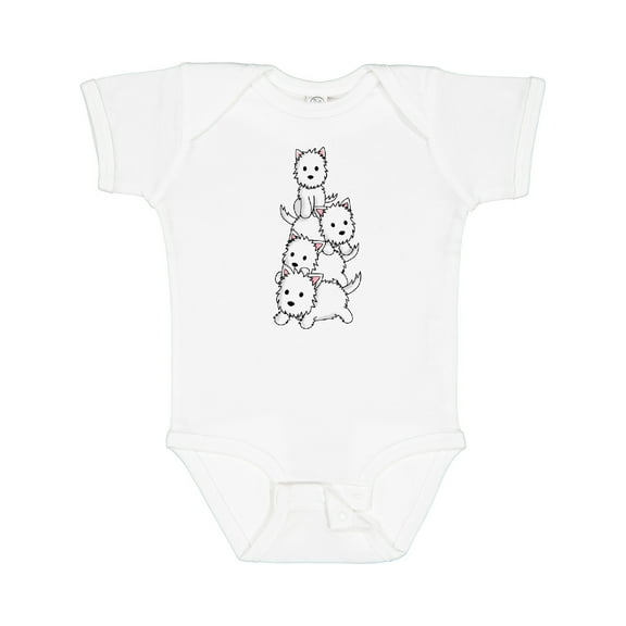 Inktastic Kawaii Westie Stack Boys or Girls Baby Bodysuit