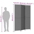 thumbnail image 4 of vidaXL Room Divider 3 Panels Black Poly Rattan, 4 of 5