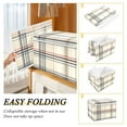 thumbnail image 2 of Yayeee Collapsible Cube Storage Bin with Lid Fabric Closet Decorative Basket with Handles, Beige Plaid Pattern, 2 of 7