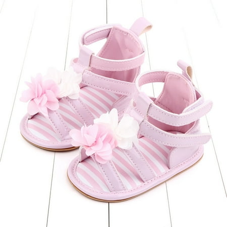 

Dyfzdhu Baby Sandals Sole Girls Flat Walking Summer Baby Shoes Non-Slip Sandals Soft Boys Rubber Baby Shoes