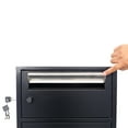 thumbnail image 6 of Olurrisa Large Steel Freestanding Floor Parcel Package Drop with Locking Letterbox Drop Mail Box with Multi Compartments, Black, 6 of 9