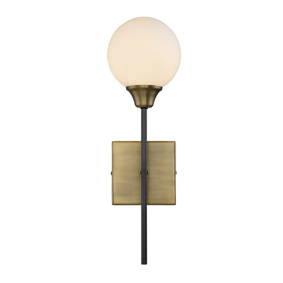 Trade Winds Retro 1-Light Sconce in English Bronze with Warm Brass